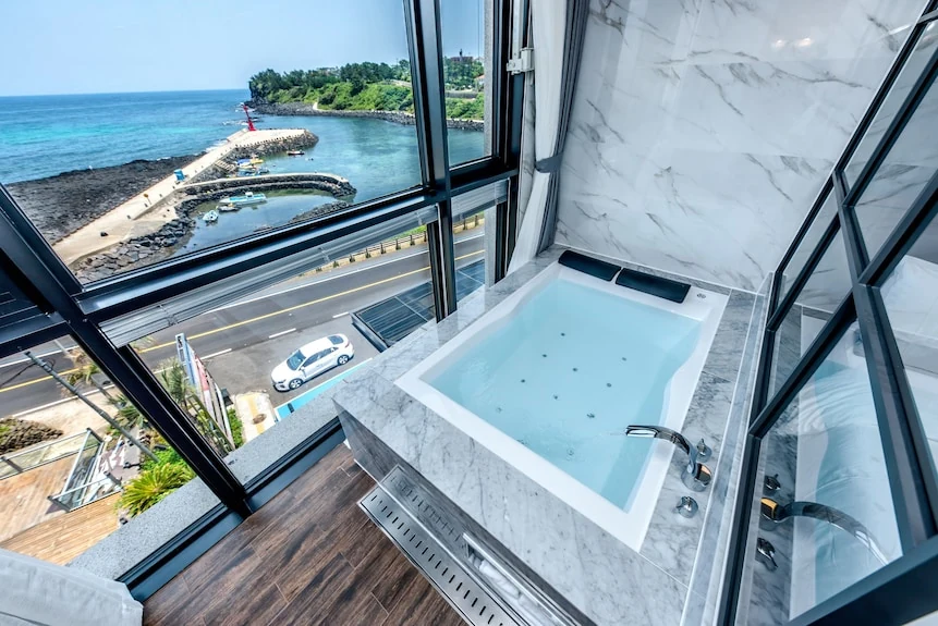 Dyne Oceano Hotelの海景客室ジャグジー