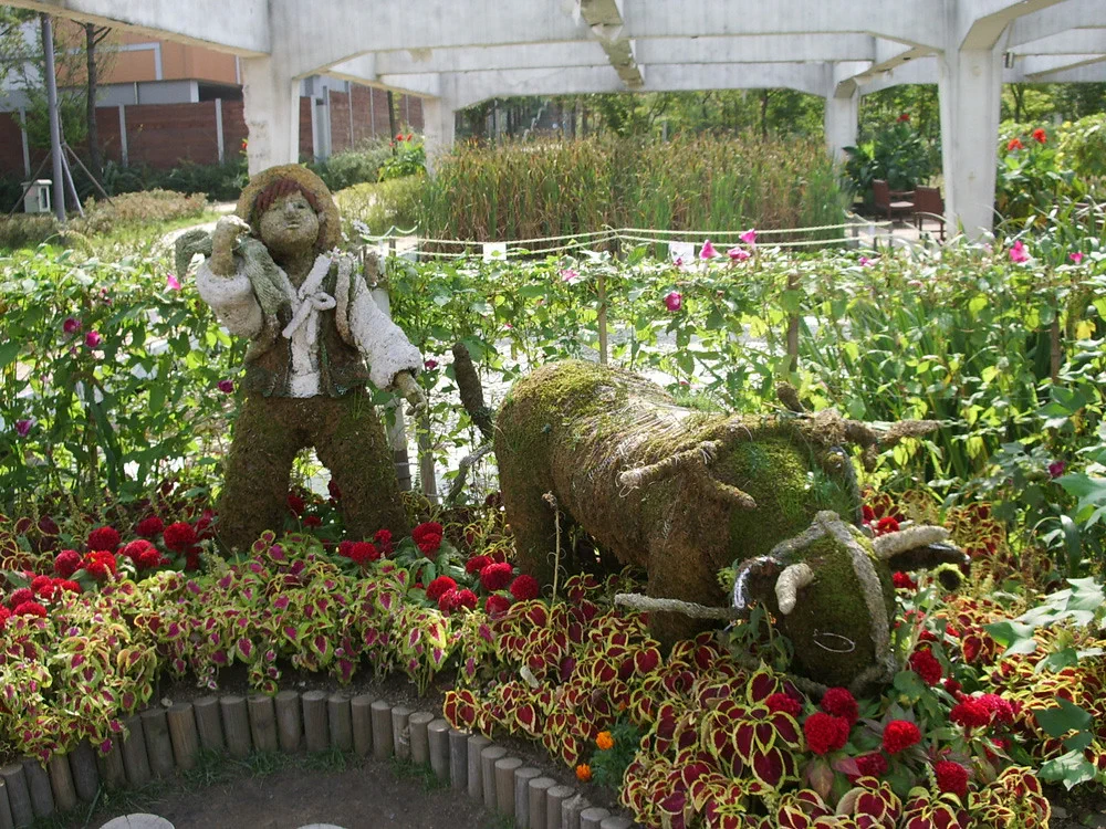 ソウルの森の花壇と植物による景観演出
