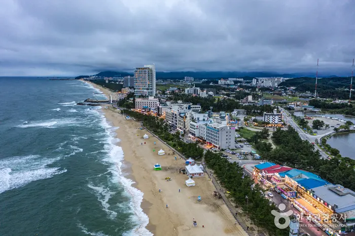 江陵・鏡浦の海岸線