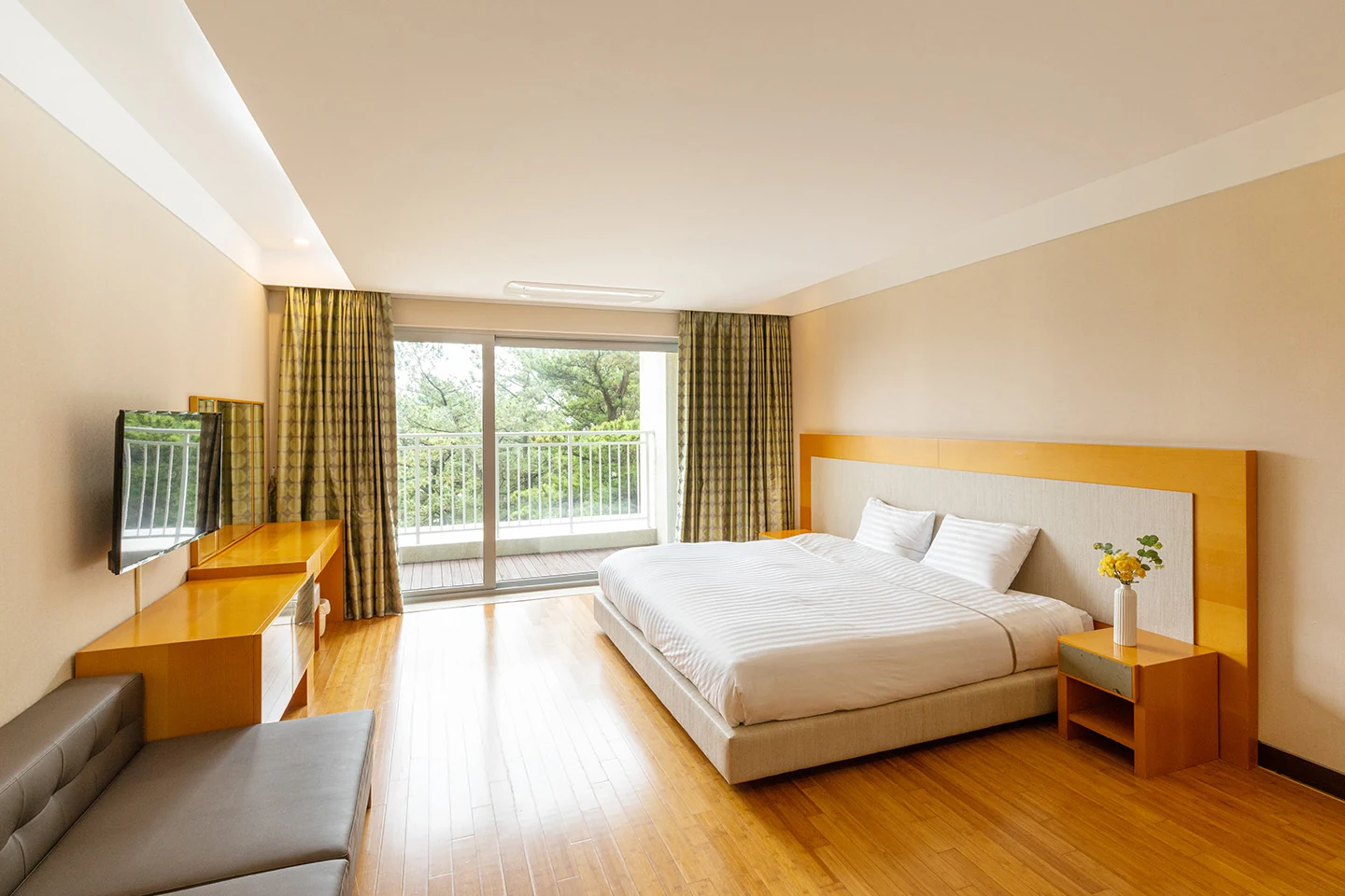 Sono Calm Jeju Family Roomの実際の客室