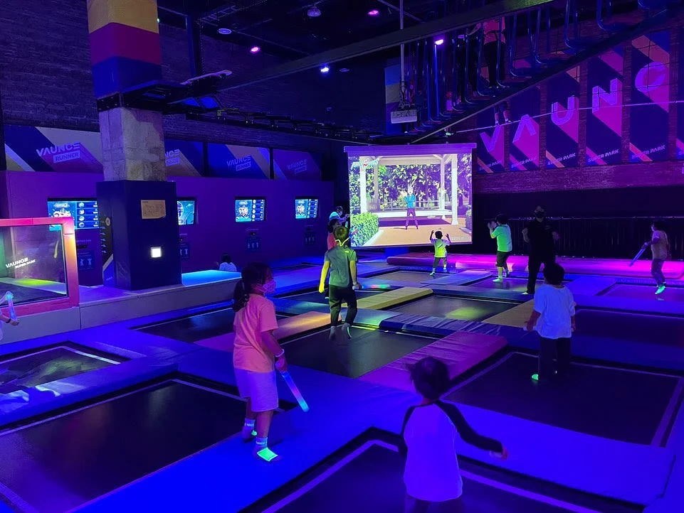 VAUNCE SUPER PARK Jejuの実際のトランポリンエリア