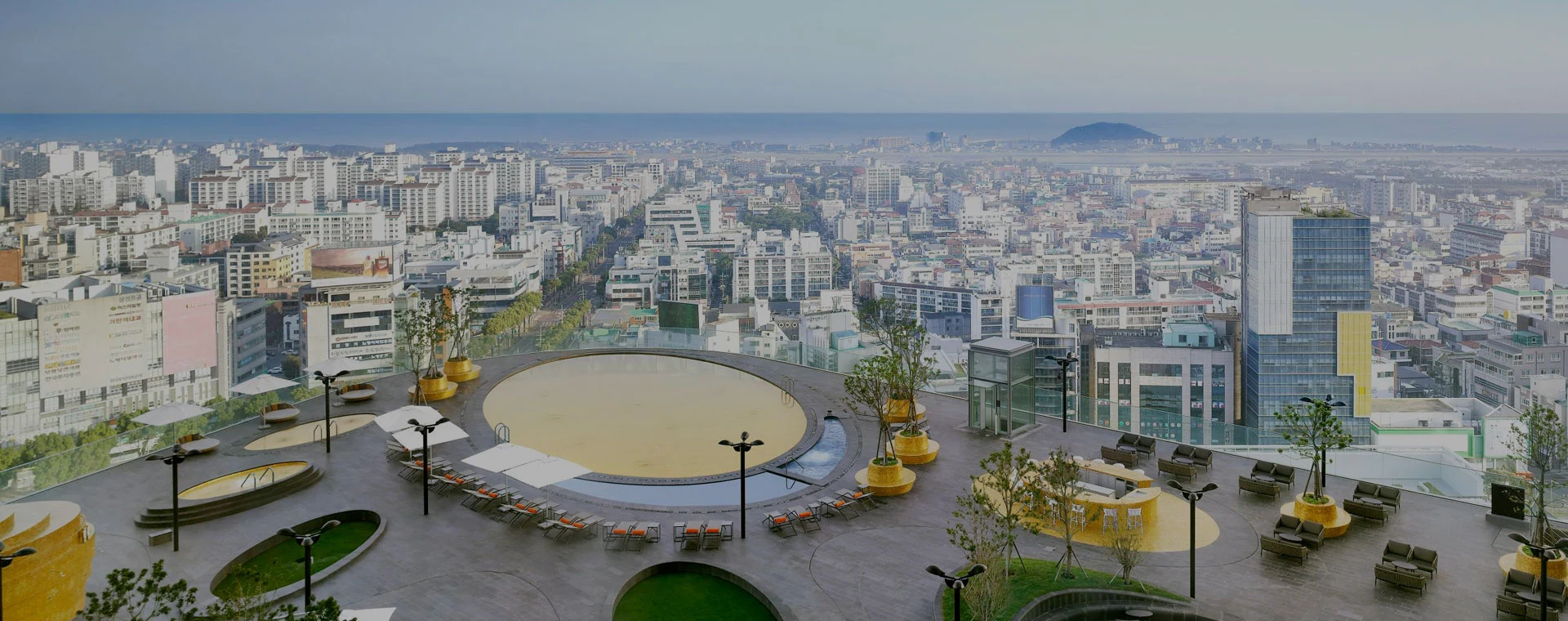 Grand Hyatt Jeju Sky Poolの実際の風景